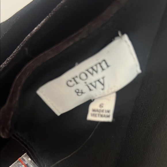 Crown & Ivy Black Velvet Pants - Picture 5 of 8